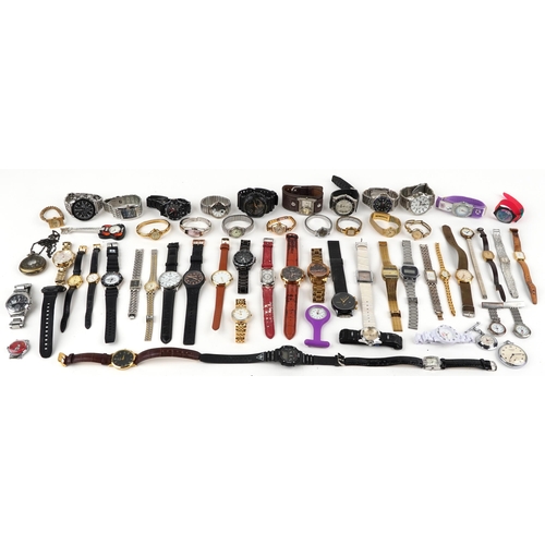 3389 - Large collection of vintage and later ladies and gentlemen's wristwatches including Snoopy with movi... 