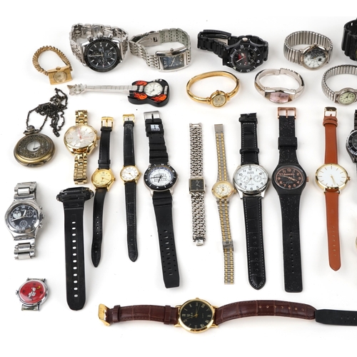 3389 - Large collection of vintage and later ladies and gentlemen's wristwatches including Snoopy with movi... 