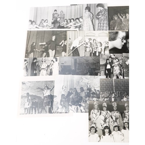 2434 - Collection of black and white photographs from a Stowmarket Middle School theatre production togethe... 