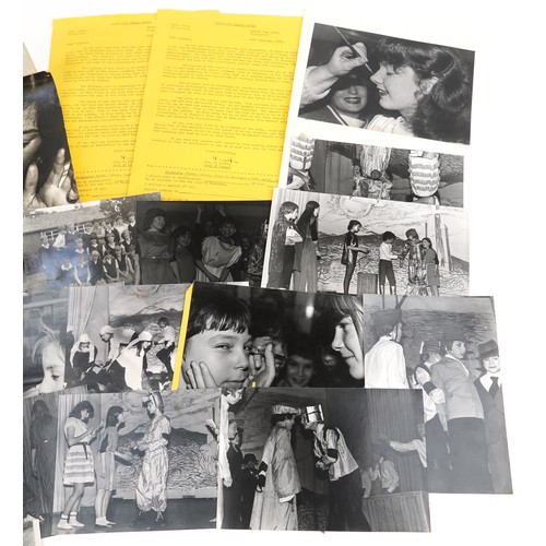 2434 - Collection of black and white photographs from a Stowmarket Middle School theatre production togethe... 