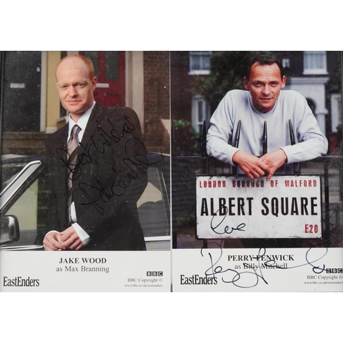 2452A - Four signed colour photographs of EastEnders actors including Jake Wood, Stuart Laing, Ricky Groves ... 