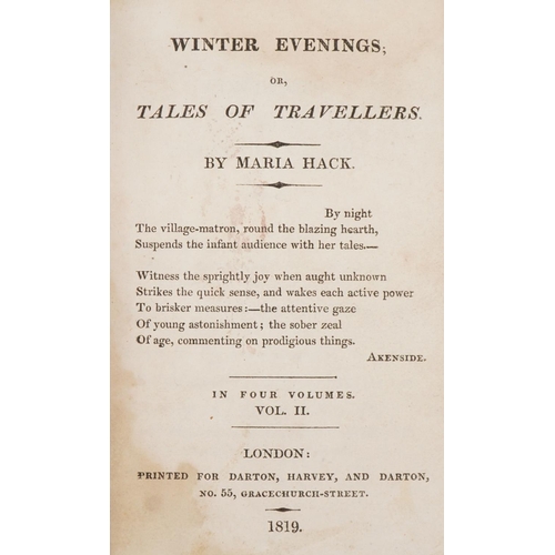 2336 - Hack, Maria. Winter Evenings; Or, Tales of Travellers, volume 2, printed for Darton, Harvey & Darton... 