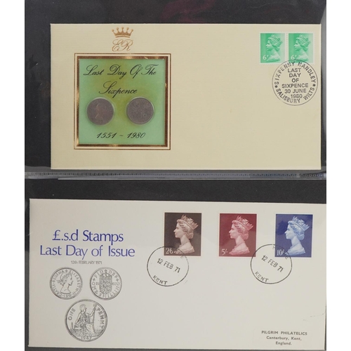 2276 - Two blue albums containing British presentation packs, first day covers, coin covers and two Last Fl... 