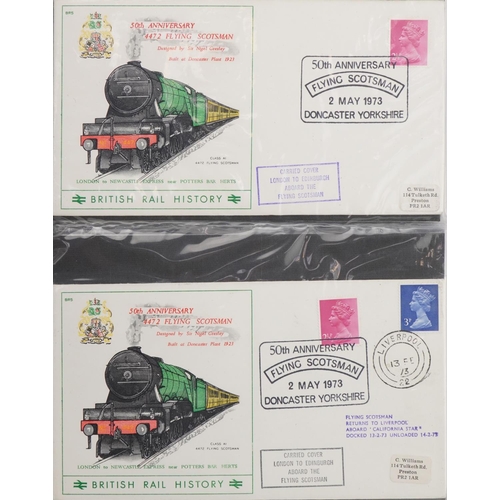 2259 - Red British Rail history cover album consisting of ninety covers of districts within the United King... 