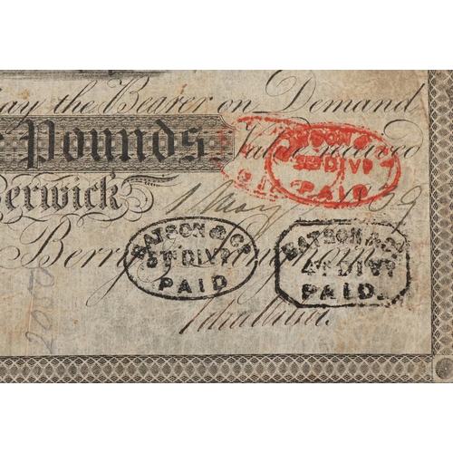 2215 - Tweed Bank white five pound note, dated 1st May 1839