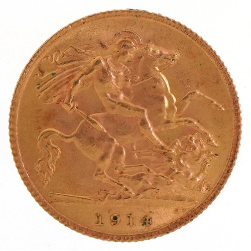 2079 - George V 1914 gold half sovereign