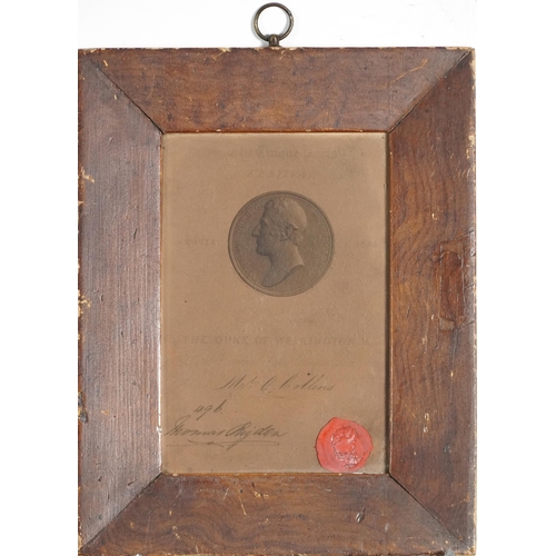 2476 - The Cinqe Ports Festival at Dover 1839, ticket with wax seal to admit Mr. D Collins, framed and glaz... 