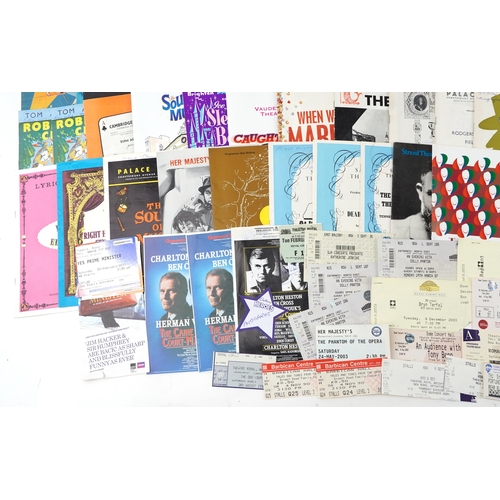 2317 - Collection of concert and theatre programmes and tickets, some signed, predominantly British, includ... 