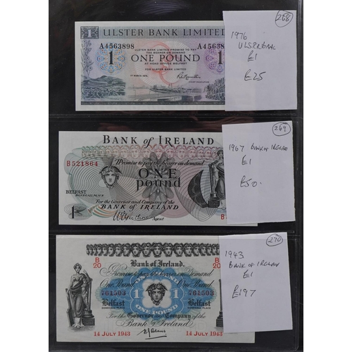 2231 - Vintage banknotes including Bank of Ireland 1943 one pound dated 14th July 1943, two Central Bank of... 