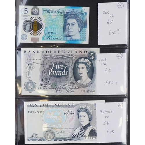 2232 - Vintage British banknotes to include a limited edition Year 2000 ten pound banknote serial number YR... 