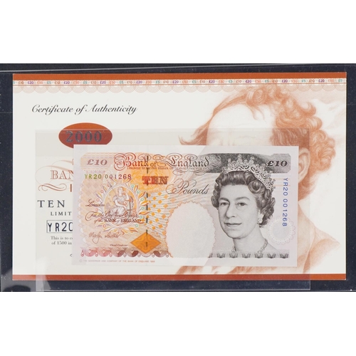 2232 - Vintage British banknotes to include a limited edition Year 2000 ten pound banknote serial number YR... 