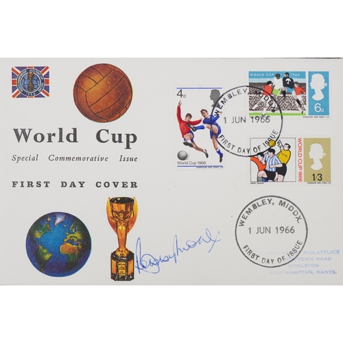 2392 - Two 1966 World Cup covers comprising the first day issue of the 1966 stamps signed by Bobby Moore an... 