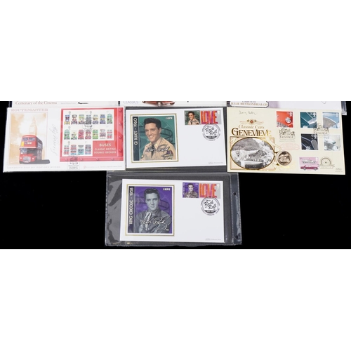 2225 - Commemorative stamp covers of television and film stars, some autographed, including autographed Jea... 