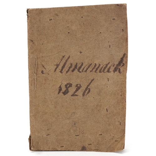 2321 - Old Moore's Almanac for 1826 by Francis Moore, Physician, sold by Isaac Watson, paperbound book