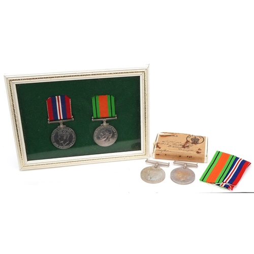 2518 - George VI British War medal 1939-1945 together with a George VI British Defence medal 1939-1945 fram... 