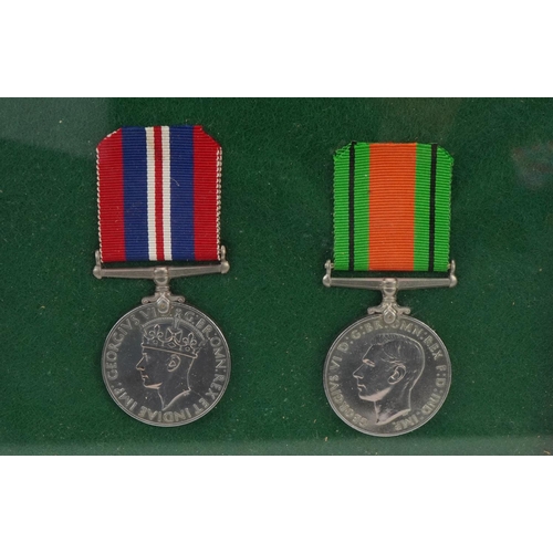 2518 - George VI British War medal 1939-1945 together with a George VI British Defence medal 1939-1945 fram... 