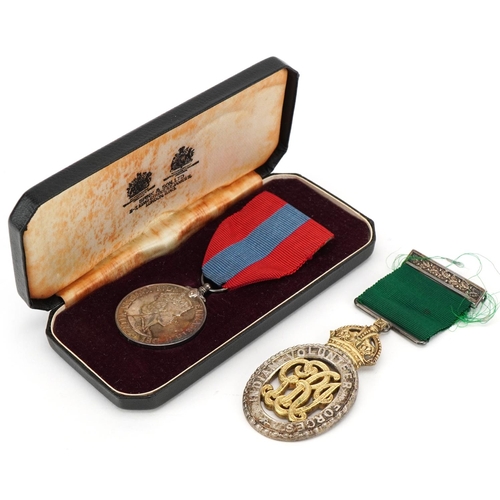 2525 - Elizabeth II Imperial Service medal for Faithful Service awarded to Kenneth Alan Sanders together wi... 