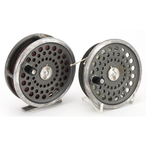 2398 - Hardy fishing reel Marquis/9 together with a similar Hardy fishing reel