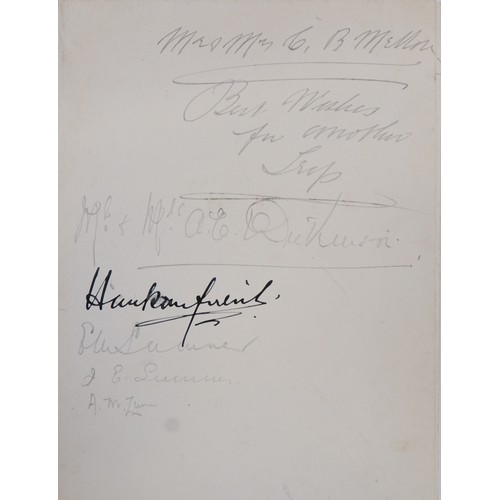 2449 - Collection of shipping interest menus, some with signatures, including Cunard Line RMS Queen Elizabe... 