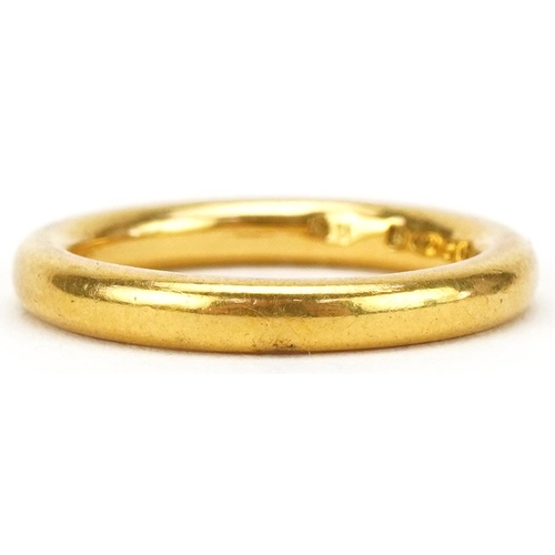 3170 - George V 22ct gold wedding band, Birmingham 1930, size I, 5.1g