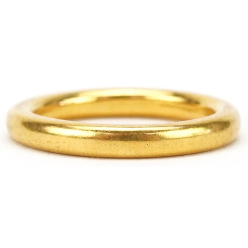 3170 - George V 22ct gold wedding band, Birmingham 1930, size I, 5.1g