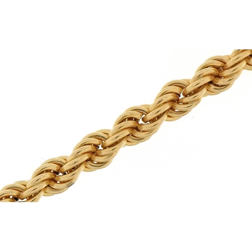 3033 - 9ct gold rope twist bracelet, 16cm in length, 3.0g