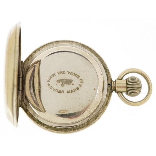 3268 - West End Watch Co, gentlemen's half hunter pocket watch (for restoration), 52mm in diameter