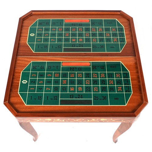 1030 - Late 20th century Sorrento style walnut games table, the reversible top raised on cabriole legs, 75c... 