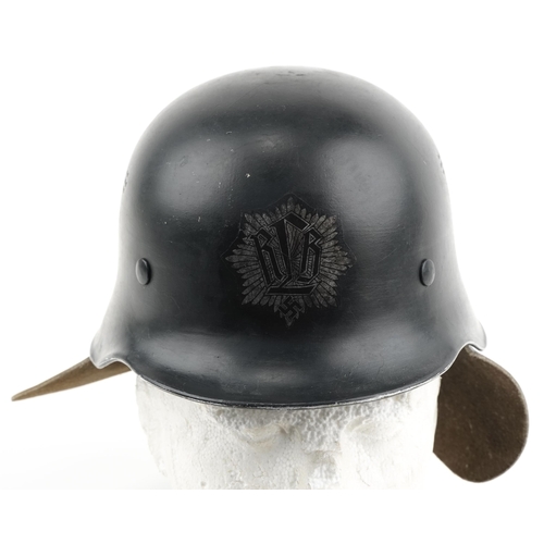 2636 - German military Luftschutz civil air defence M34 helmet