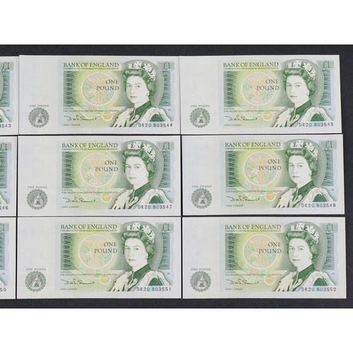 2218 - Two New Zealand 1990 dollar notes, uncut, the top note serial number AAA 056180 the bottom note AAA ... 