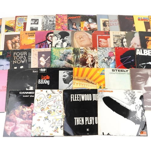 656 - Vinyl LP records including Led Zeppelin, Fleetwood Mac, Jimi Hendrix, Thin Lizzy, AC/DC, Wishbone As... 