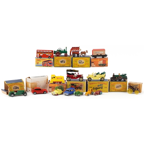 2012 - A small collection of die cast model vehicles including Matchbox and Models of Yesteryear