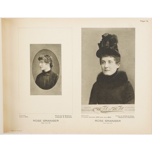 2376 - Grainger, Percy. Photos of Rose Grainger and 3 Short Accounts of Her Life by Herself in her Own Hand... 