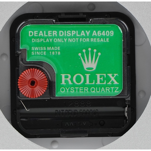 1200 - Rolex Submariner design dealer's display wall clock, 34cm in diameter