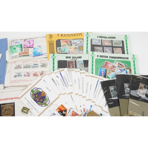 2295 - British and world stamps including gold stamp replicas