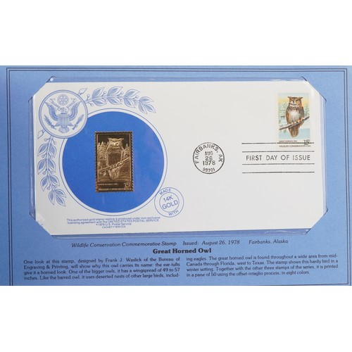 2295 - British and world stamps including gold stamp replicas