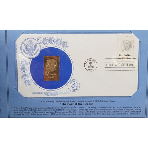 2295 - British and world stamps including gold stamp replicas