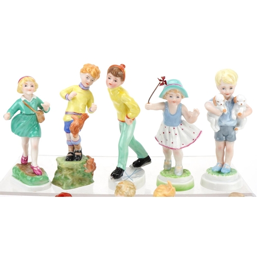 1192 - Twelve Royal Worcester Days of the Week and Months of the Year children figures, the largest 14cm hi... 