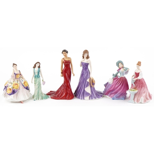 1208 - Six Royal Doulton Pretty Ladies Collection figurines comprising Loving Thoughts HN5266, Alicia HN501... 