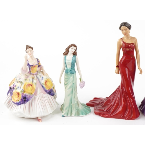 1208 - Six Royal Doulton Pretty Ladies Collection figurines comprising Loving Thoughts HN5266, Alicia HN501... 