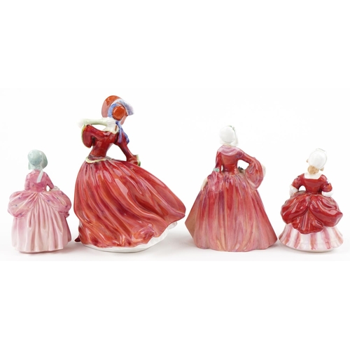 1209 - Four Royal Doulton figurines comprising Autumn Breezes HN1934, Valerie HN2107, Bo-Peep HN1811 and Ja... 