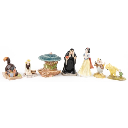 1194 - Royal Doulton collectables, some Disney, including Snow White, Lucifer and Winnie the Pooh, the larg... 