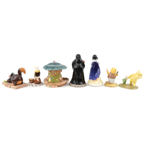 1194 - Royal Doulton collectables, some Disney, including Snow White, Lucifer and Winnie the Pooh, the larg... 