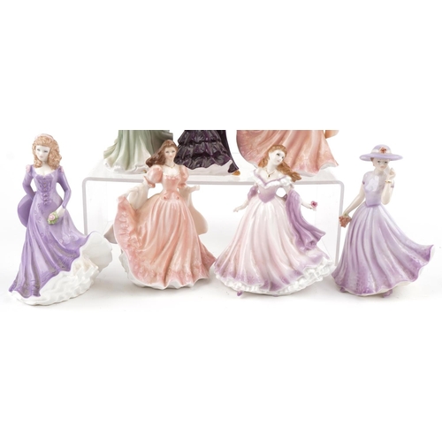 1207 - Seven Royal Worcester Les Petites figurines comprising Abigail, Lisa, Anne, Special Celebration, Ten... 