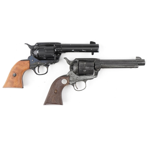 2673 - Two decorative cal 44 long blank revolvers.