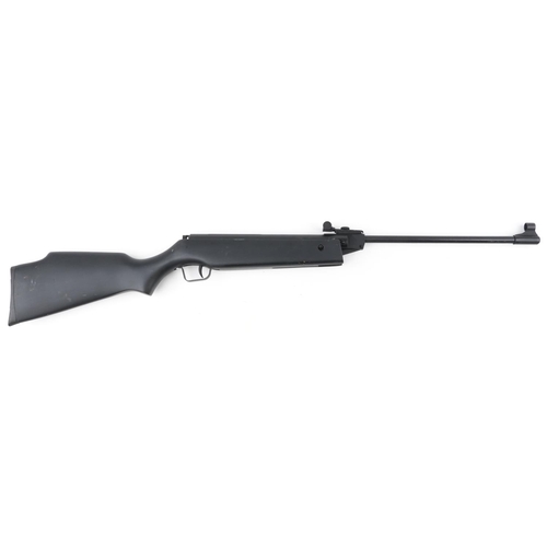 2353 - A black painted snap barrel air rifle.