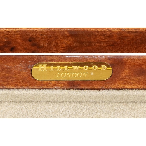 3337 - Hillwood of London, an as new luxury six section wristwatch box with keys, 37cm in length.