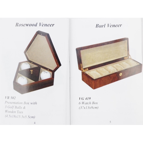 3337 - Hillwood of London, an as new luxury six section wristwatch box with keys, 37cm in length.