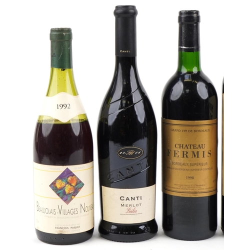 556 - Six bottles of alcohol including a 1992 Châteauneuf-du-Pape, 2006 Canti Merlot, 2007 Monte Nobile Ri... 