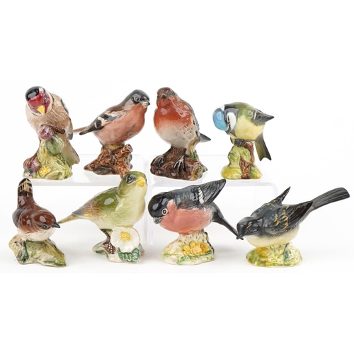 1189 - Eight Beswick birds including Robin, Goldfinch, Wren and Chaffinch, the largest 7.5cm high